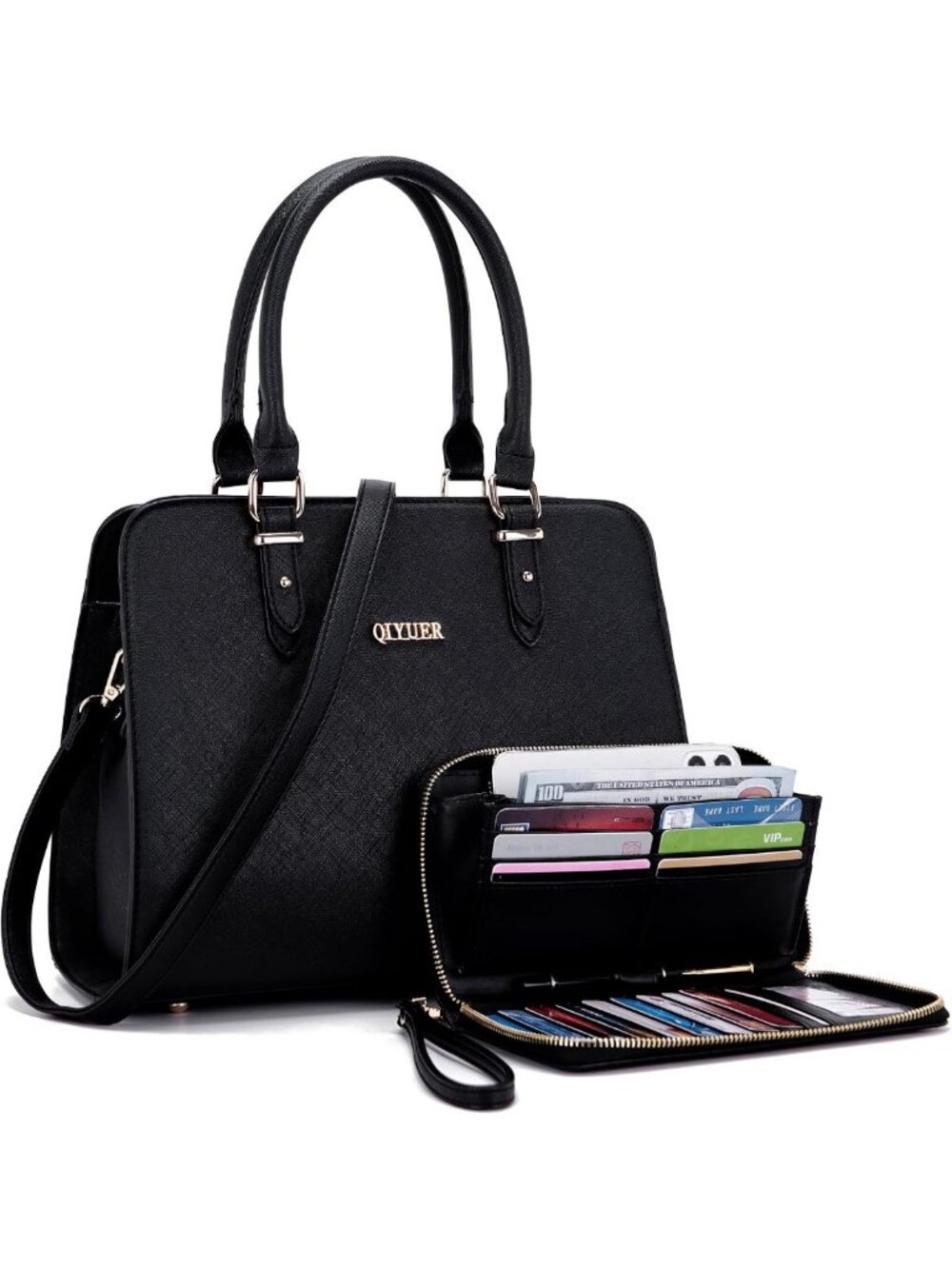 Stylish Women's Satchel Handbag & Wallet Set - Versatile Tote Bag for Everyday